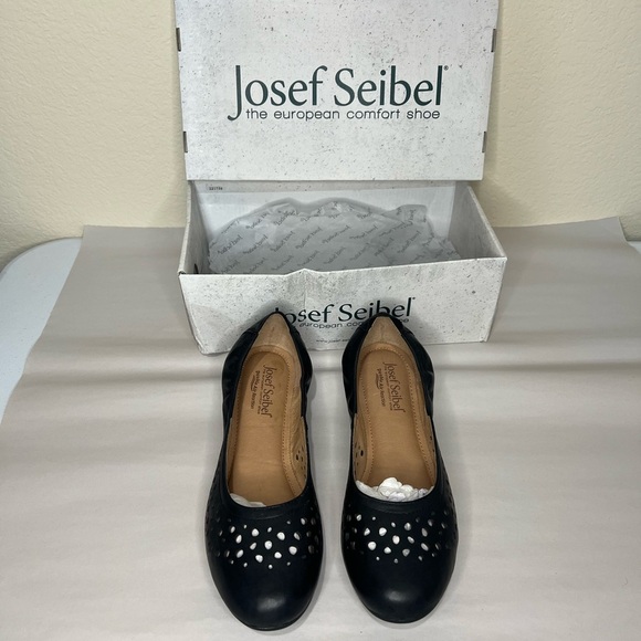 Josef Seibel black Ballet Flat Size EU 39 8/8.5 - Picture 1 of 6